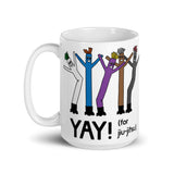 Yay For Jiu-Jitsu Dancing Balloon Guys White Coffee Mug